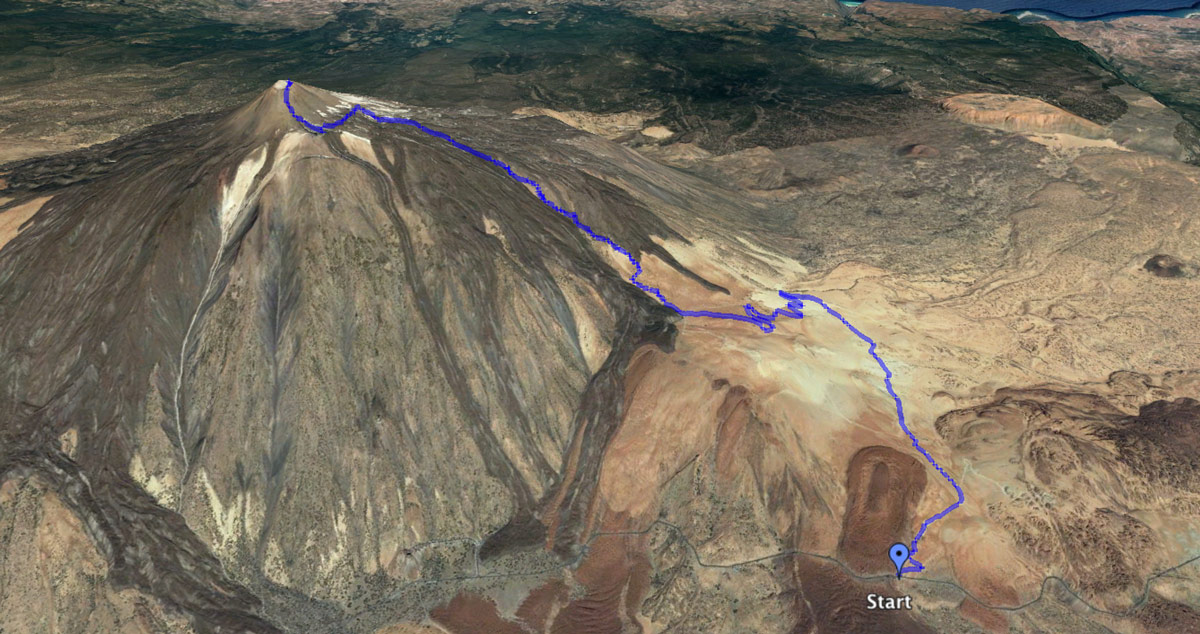 Beschreibung der Wanderroute Teide über Montana Blanca und Altavista zum Pico del Teide