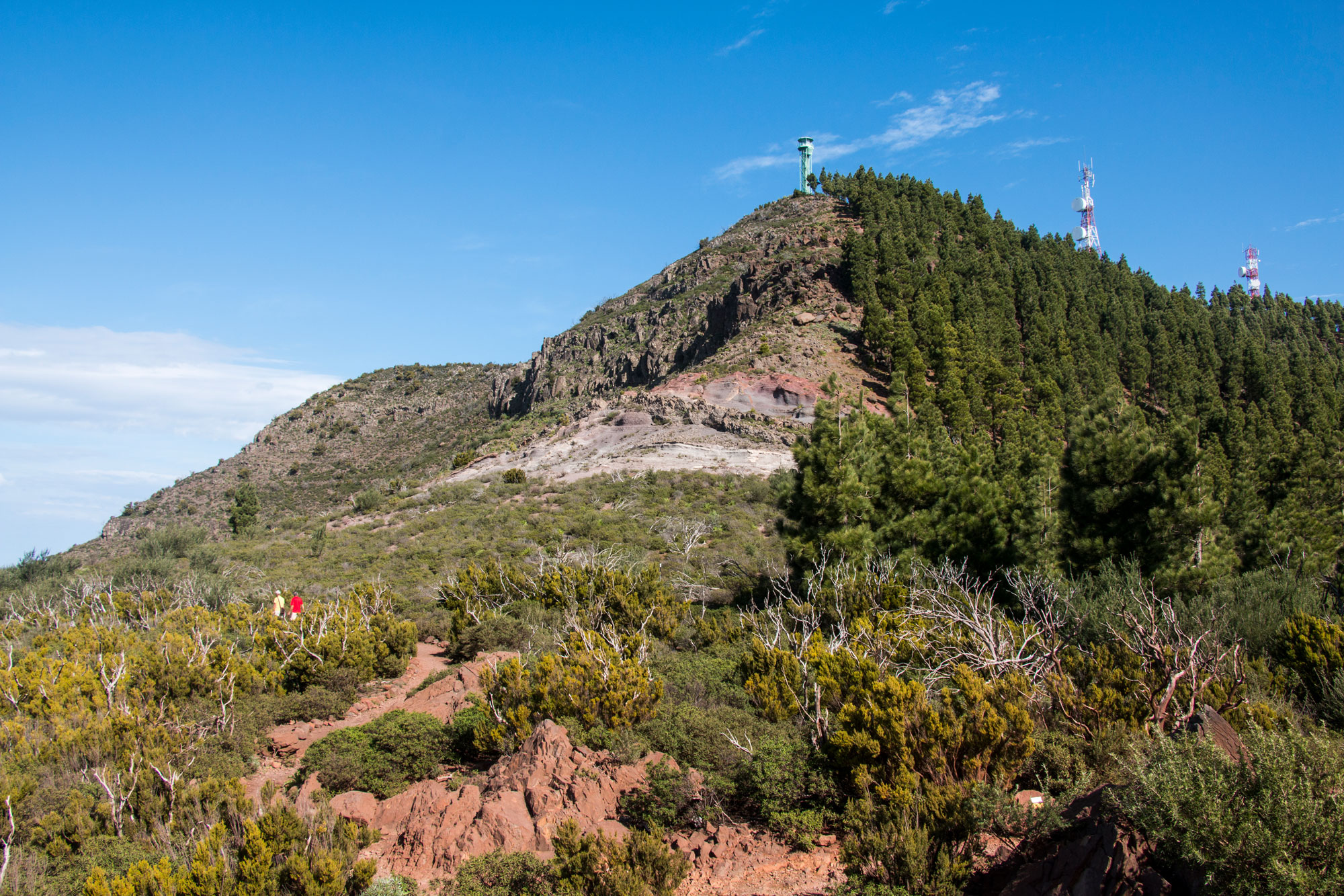Von der Degollada de la Mesa im Teno Gebirge können Wanderer auf den Großen Gala (Bild) und den Kleinen Gala wandern. Der Große Gala ist der höchste Berg im Teno Gebirge.