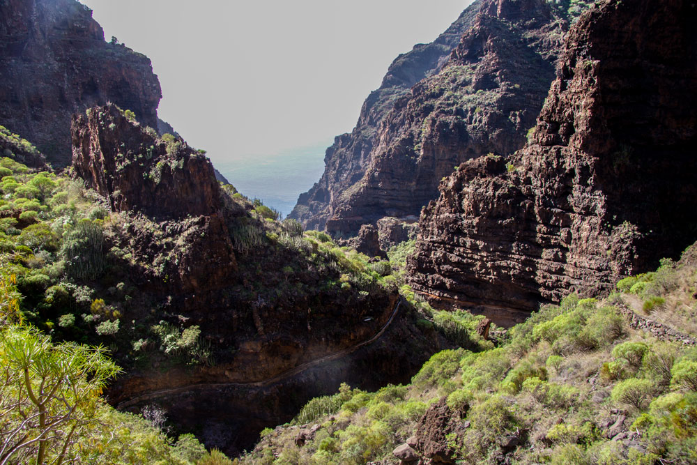 Barranco Natero - Wanderwege im mittleren bis unteren Teil des Barrancos