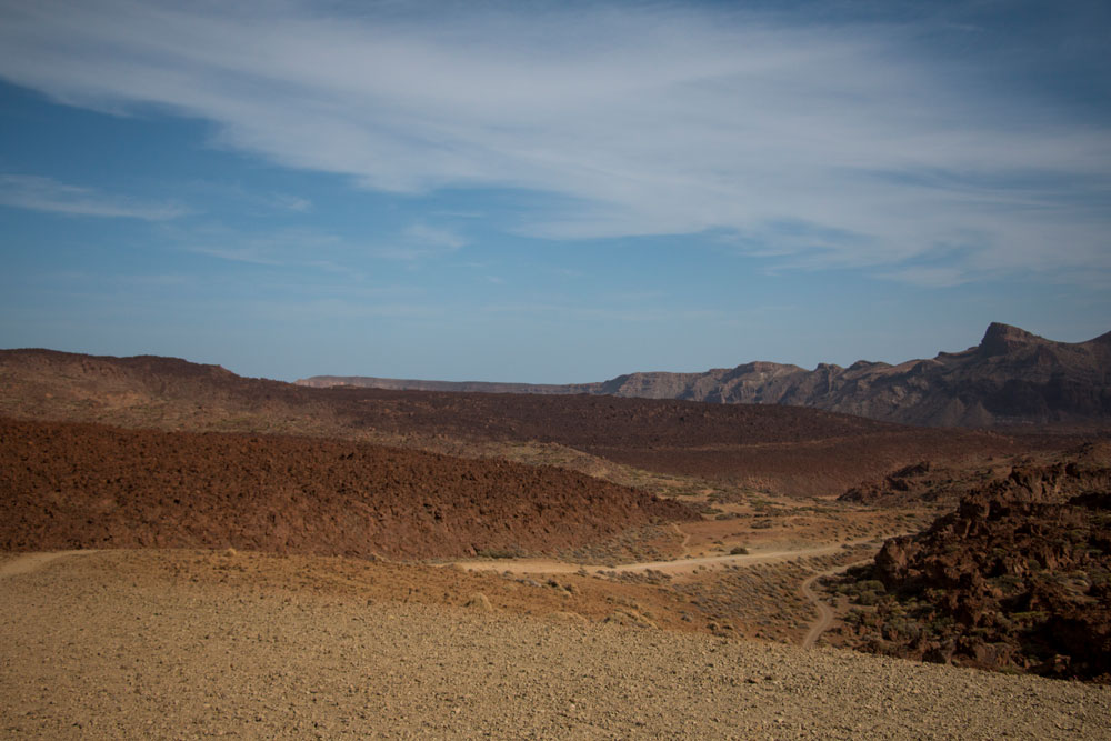 Blick von der Cañada Blanca auf die umliegenden Berge der Caldera