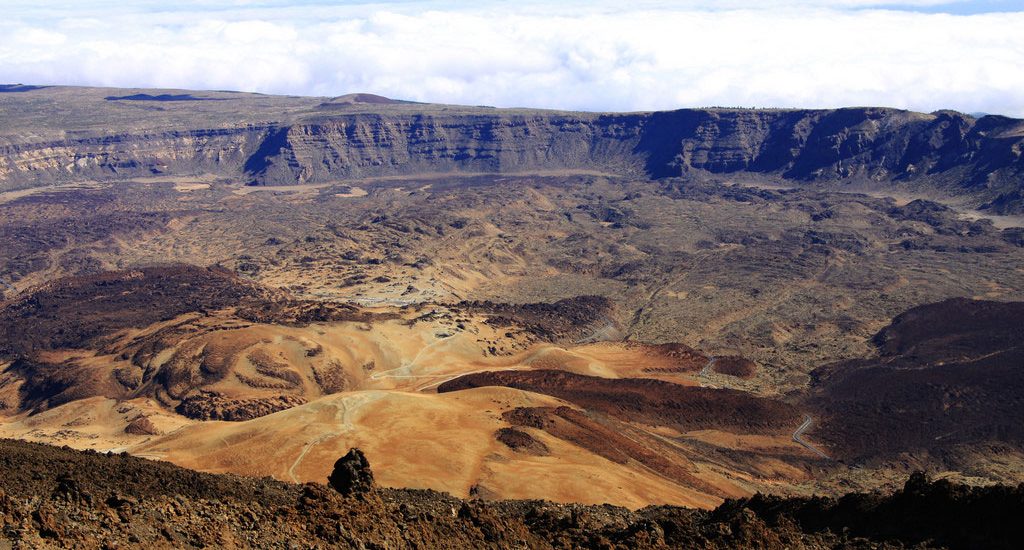 Die beeindruckende Caldera vom Teide aus gesehen