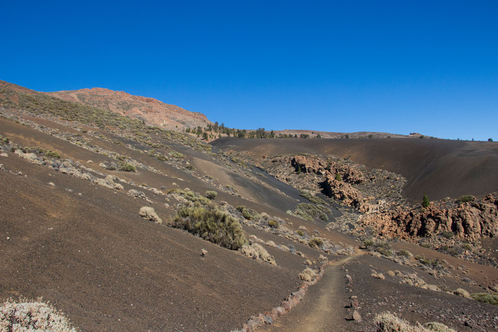 Wanderweg im Barranco de las Arenas vor der Montaña de las Arenas