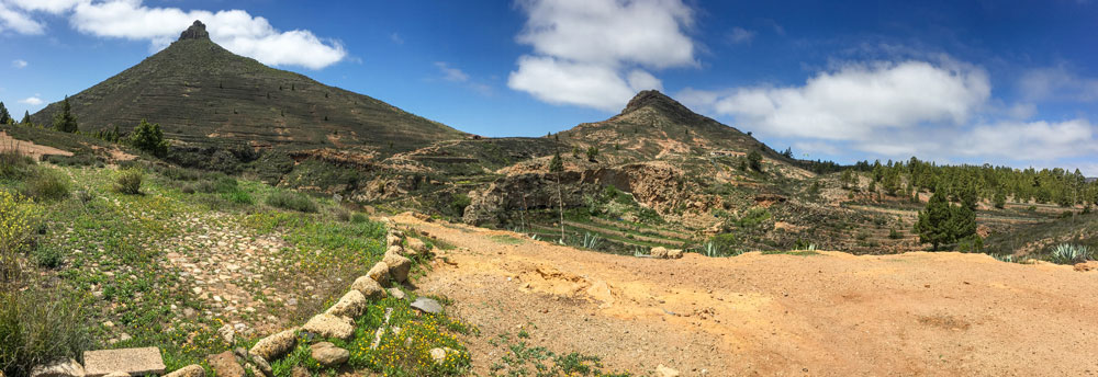 Panorama Roque de los Brezos und Roque Imoque