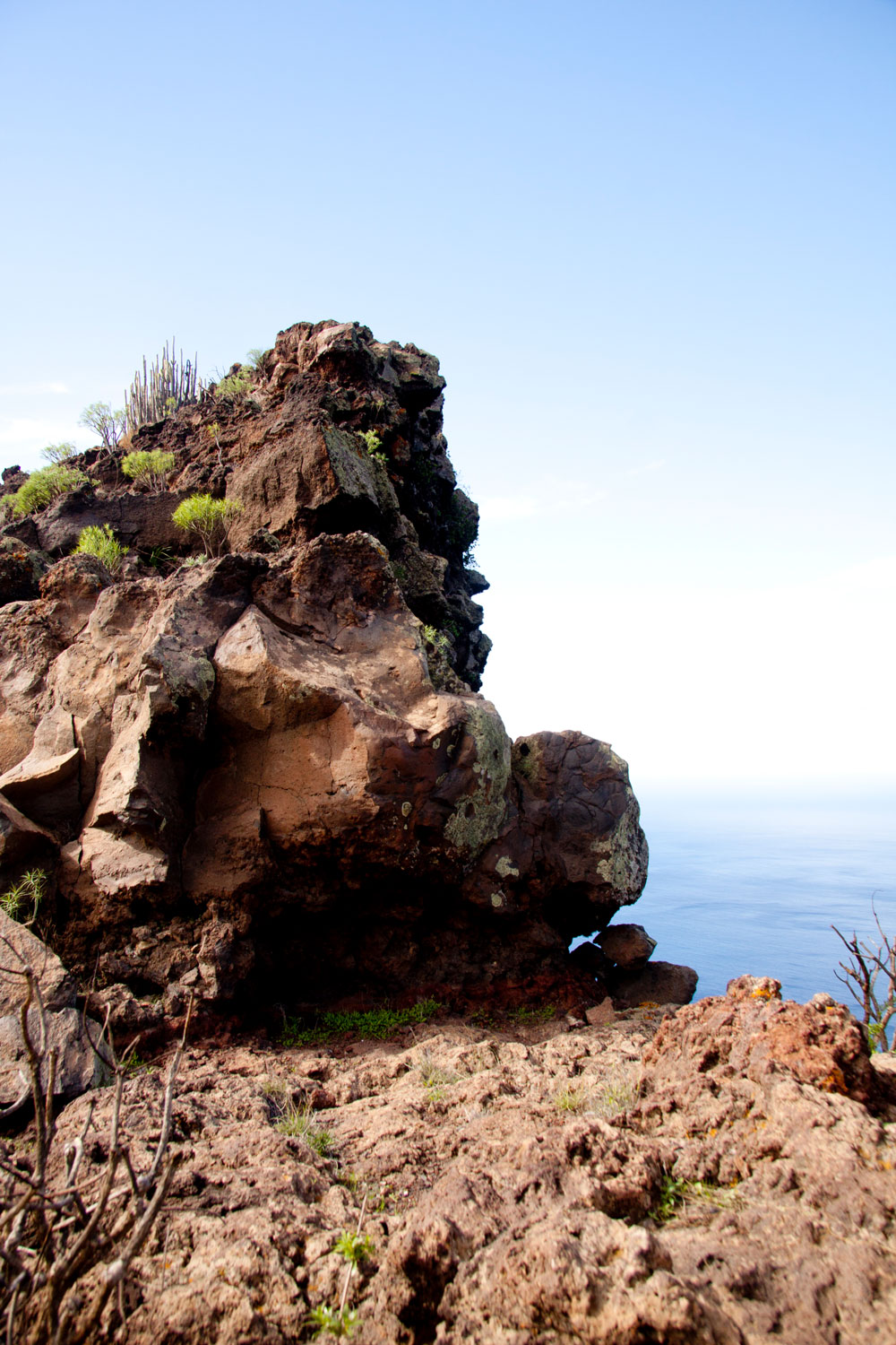Fels an der Abbruchkante zum Barranco von Masca