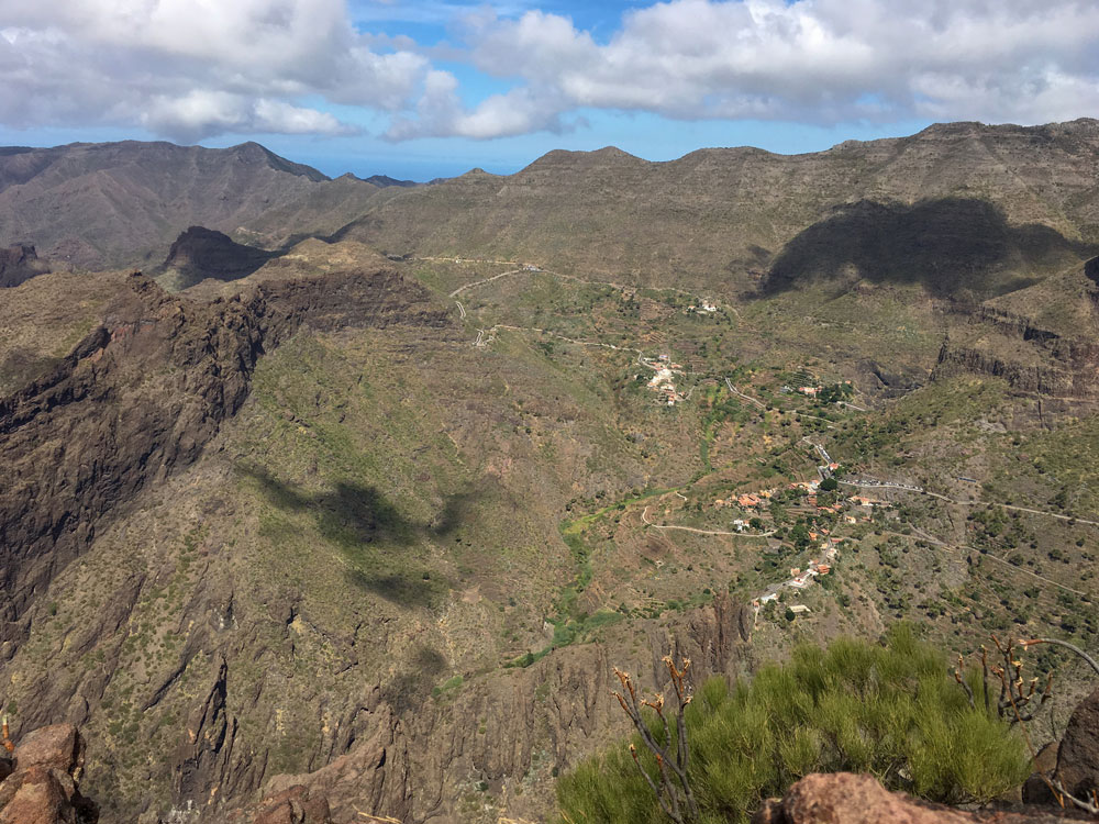 Blick auf Masca und die Masca Schlucht