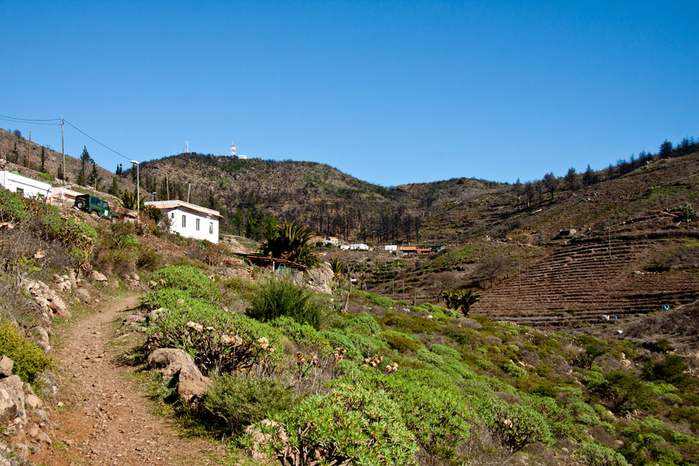 Igualero und im Hintergrund der Garajonay