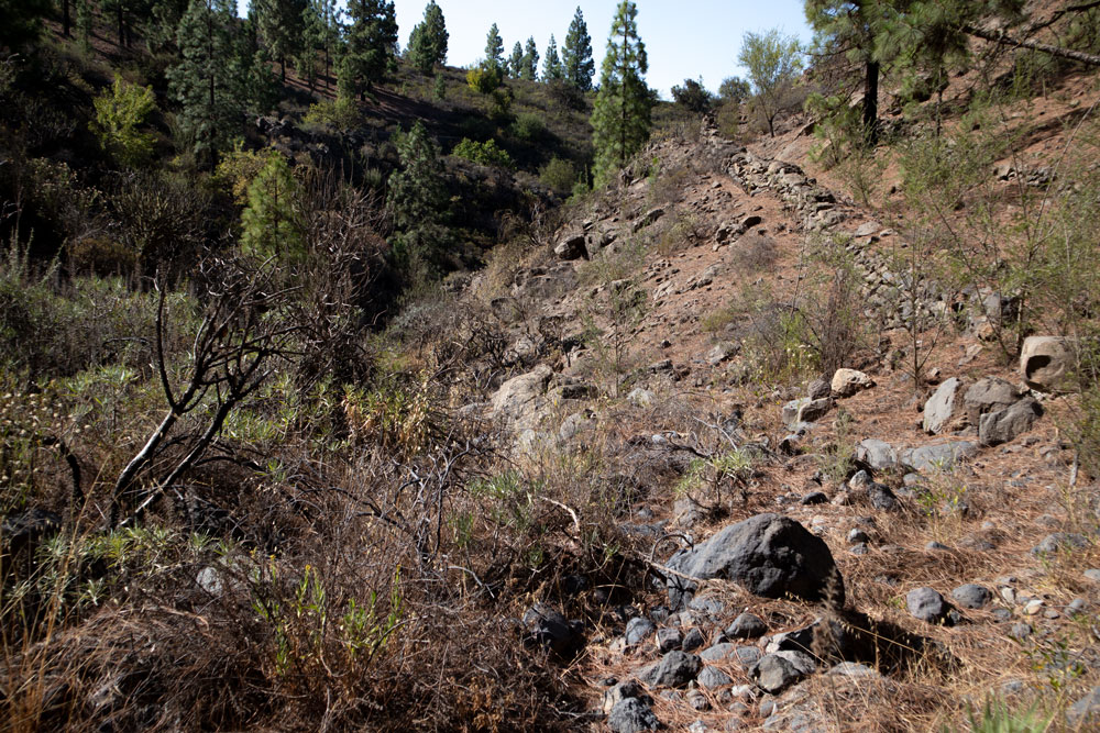 Wanderweg vom Grat des Barranco de Erques