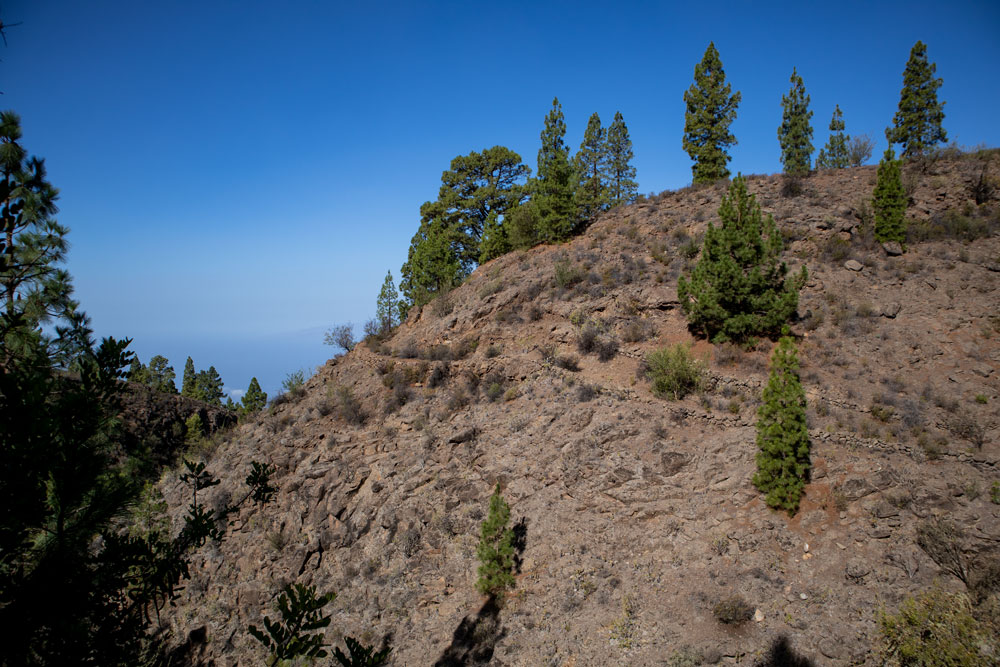 Wanderweg vom Grat des Barranco de Erques