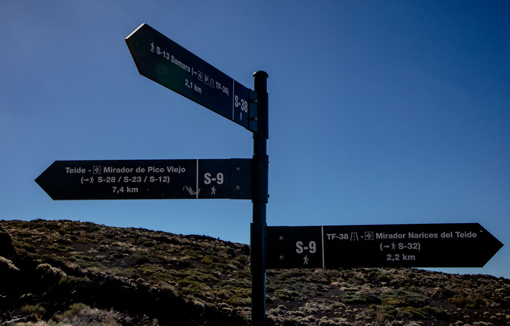 Gabelung Wanderweg - Montaña de La Cruz de Tea