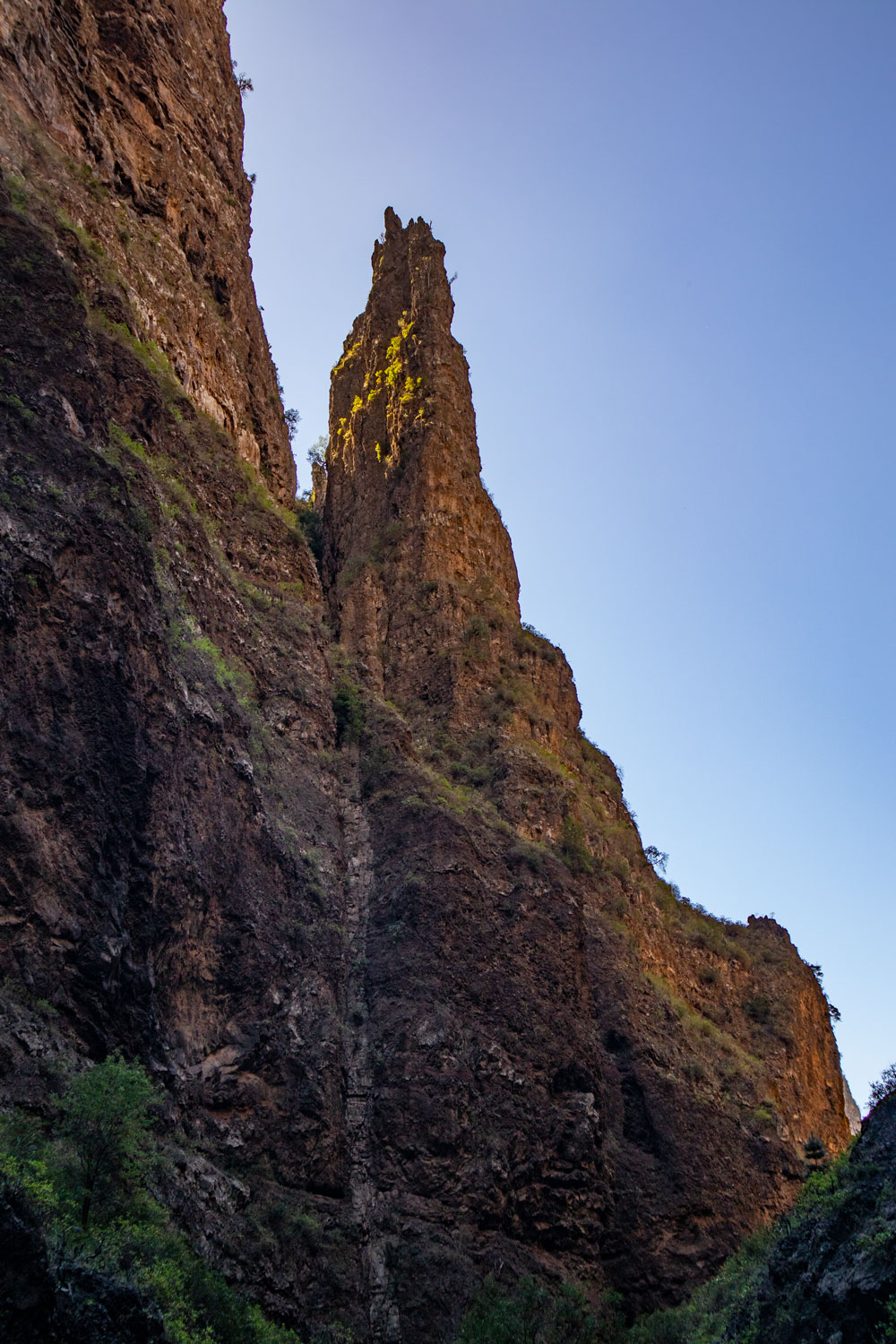 Felswände im Barranco del Infierno