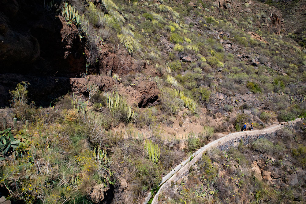 Wasserkanal im Barranco del Infierno