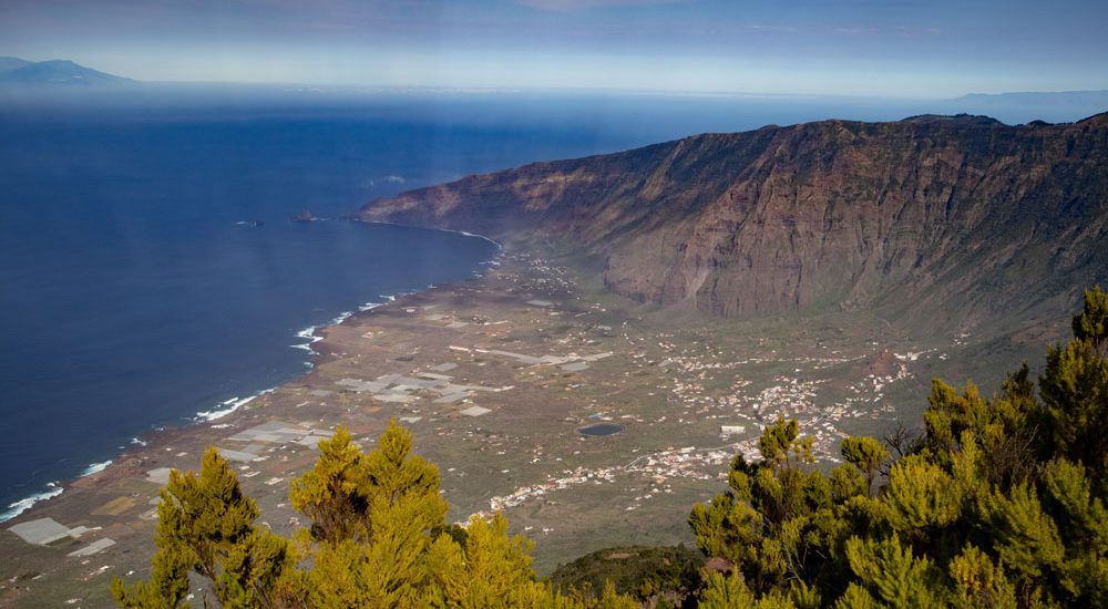 Blick vom Malpaso in das El Golfo Tal