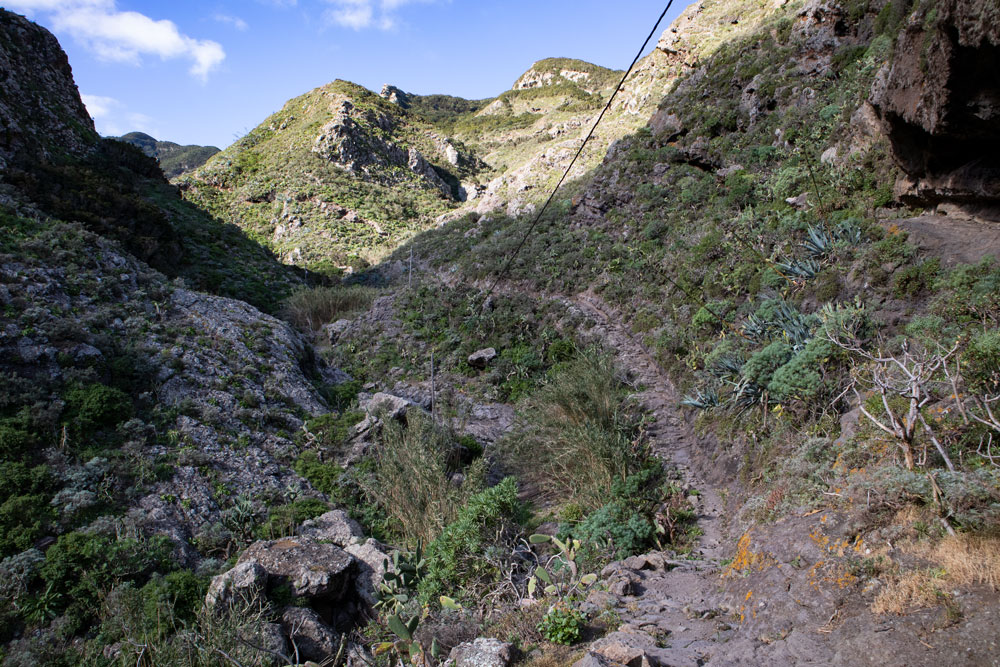 Wanderweg im Barranco de Chamorga