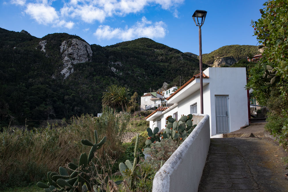 Ausgang Chamorga und Eingang Wanderweg in den Barranco de Chamorga