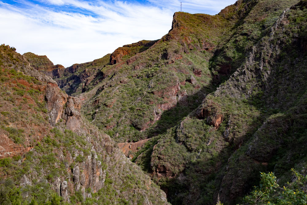 Blick vom Kanalweg in den Barranco Seco