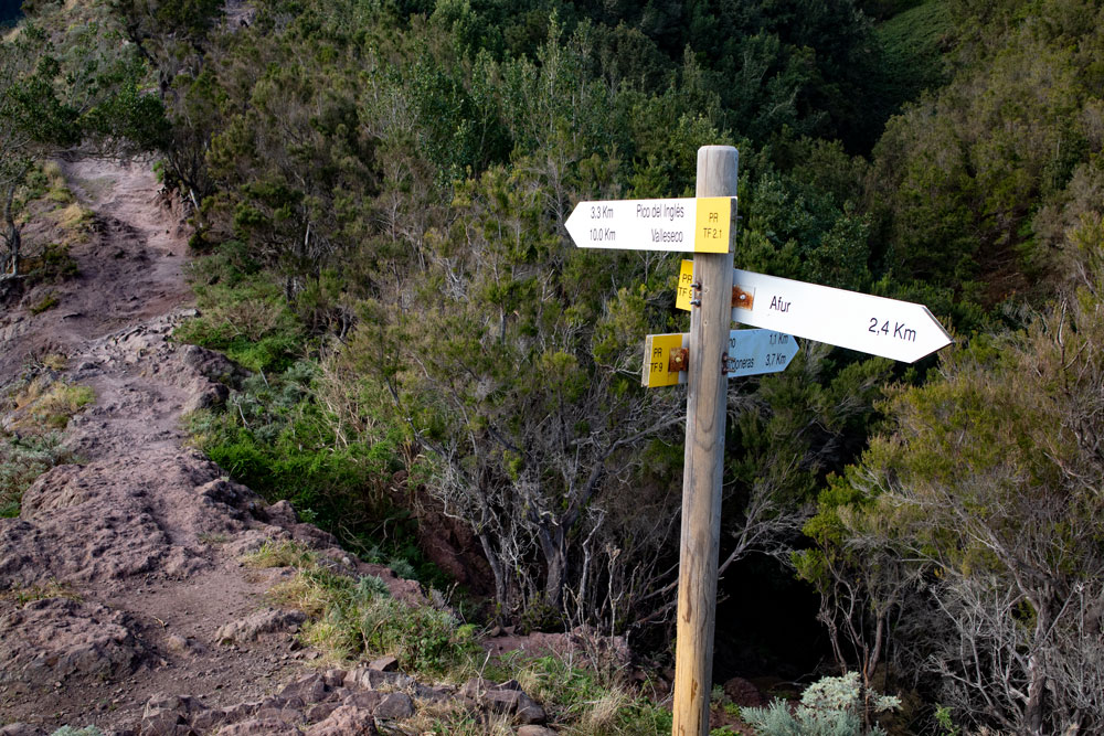 Wanderweg nach Afur - Wanderzeichen