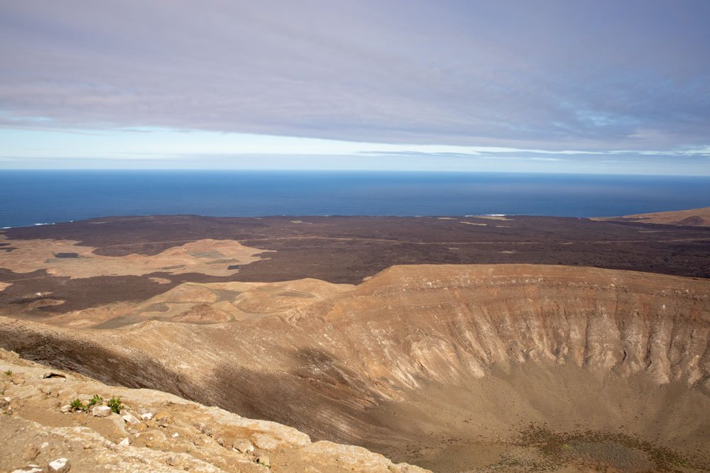 Blick auf den Aufstiegsweg Montaña Blanca