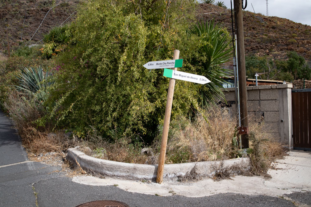 Wanderkreuzung unterhalb San Miguel