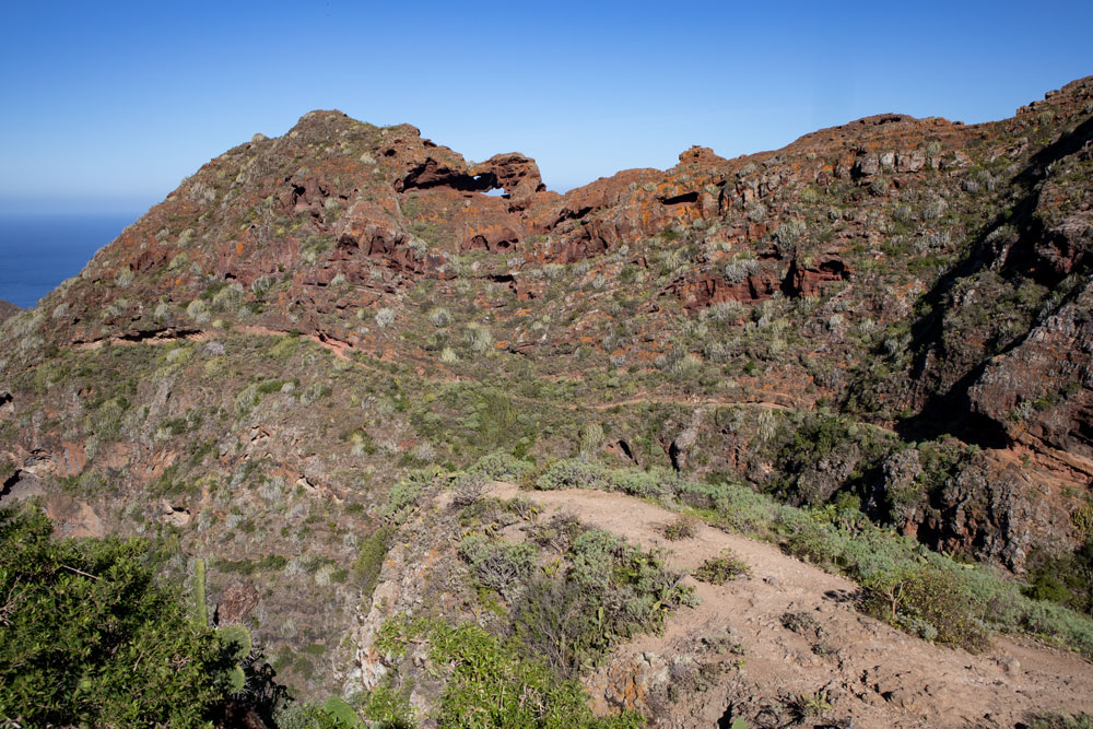 Wanderweg von Punta del Hidalgo nach Chinamada - Felsentor