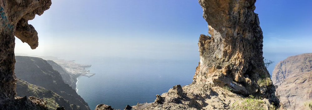 Panorama view from the rock gate El Bujero