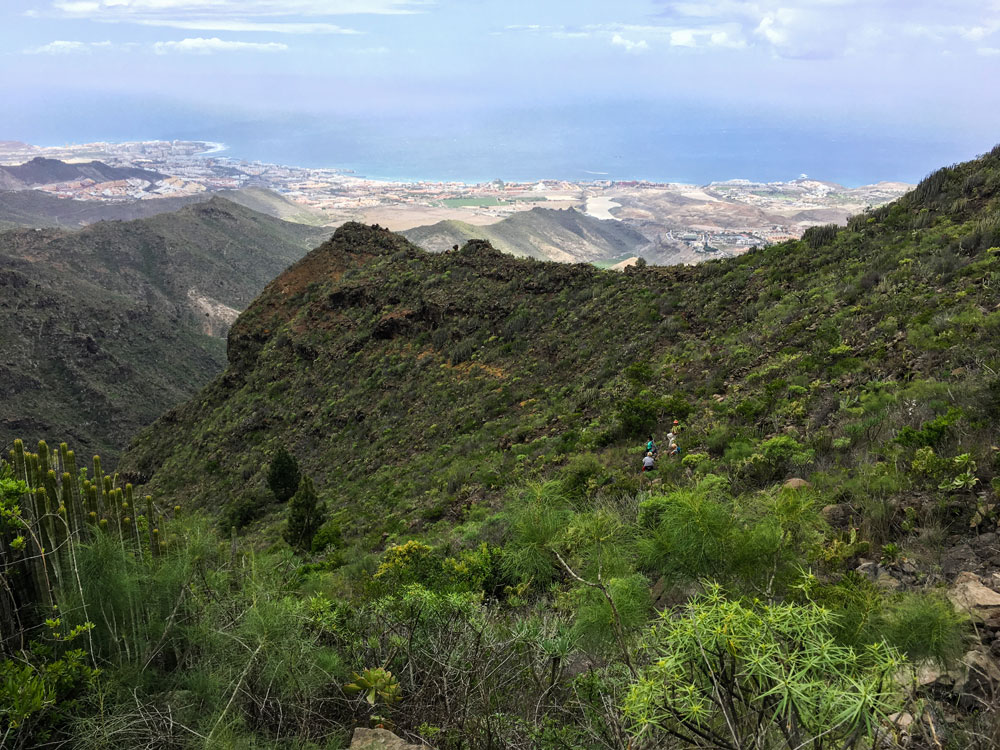 View to the end of the normal hiking trail on the "second" hiking way to Adeje