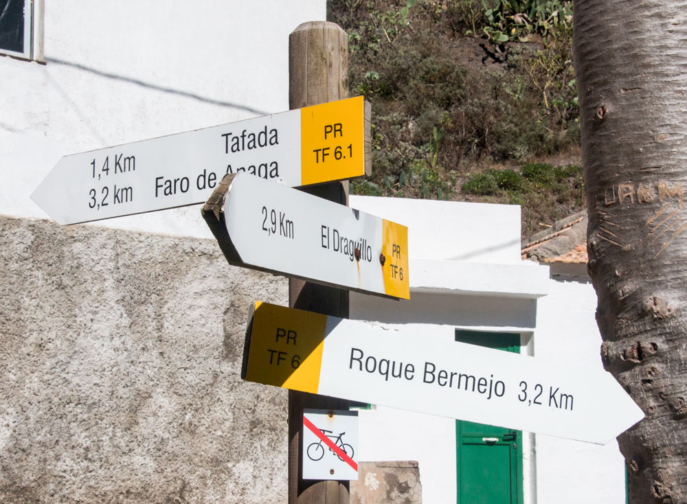 signposts in Chamorga