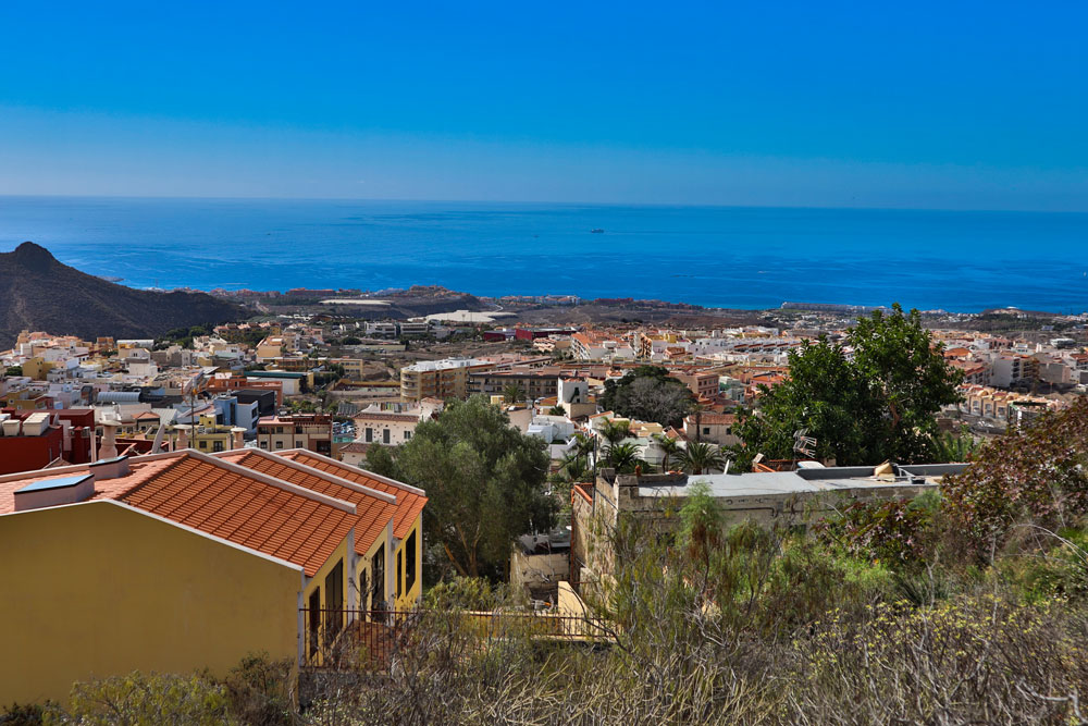 view down to Adeje and the Atlantic