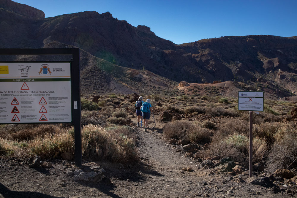 Access route at the Parador Nacional - Guajara 2