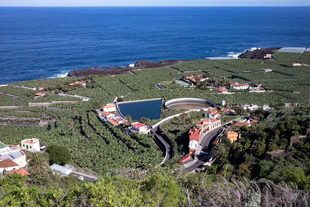 view to the Atlantic and the banana plantations around Garachico