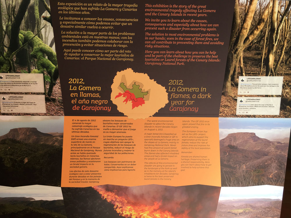 Information Board in the visitor centre of Juego de Bolas