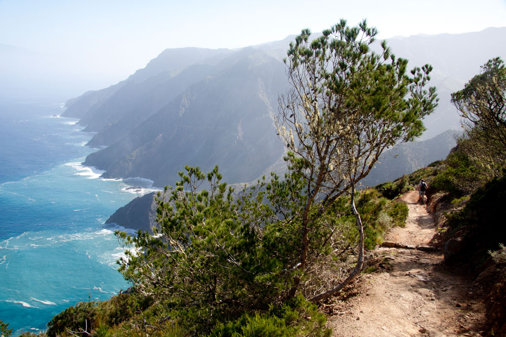 Hiking path at the coast of La Gomera