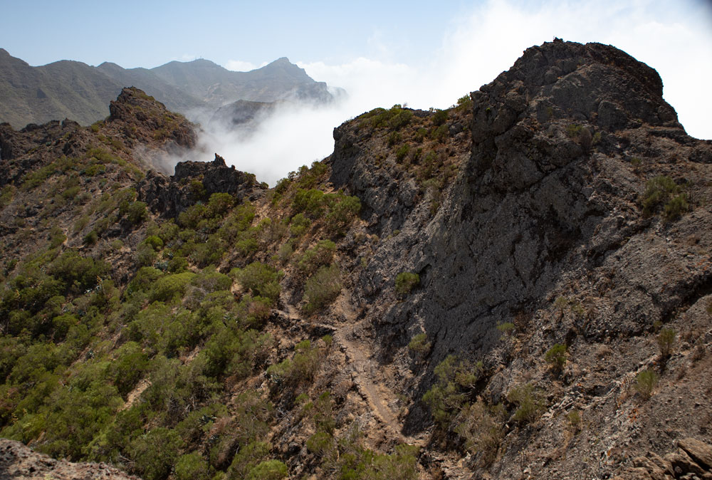 Hiking path over the ridge