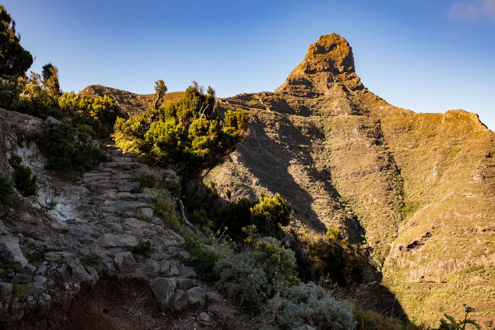 hiking path beneath Roque Taborno