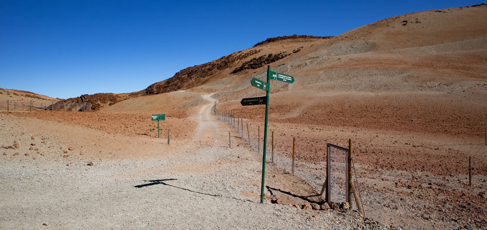 Wanderweg Montaña Blanca Wanderkreuzung