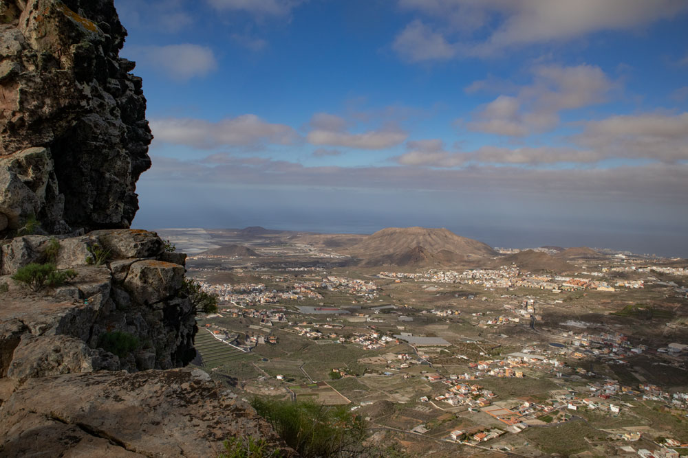 view from Roque del Jama to the southeast coast of Tenerife