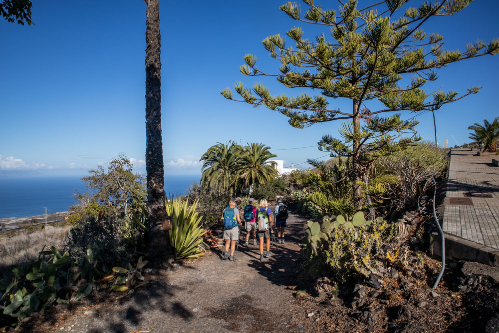 Hiking trail in Guía de Isora - junction from Calle de la Constitución