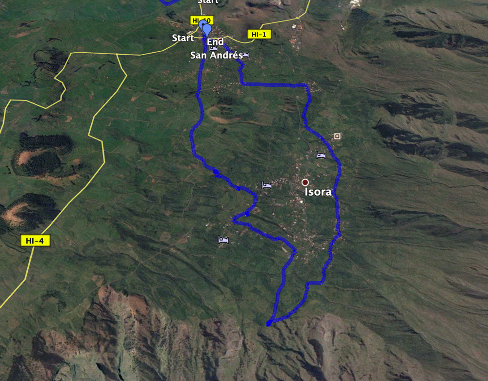 Track of the hike San Andrés to Isora