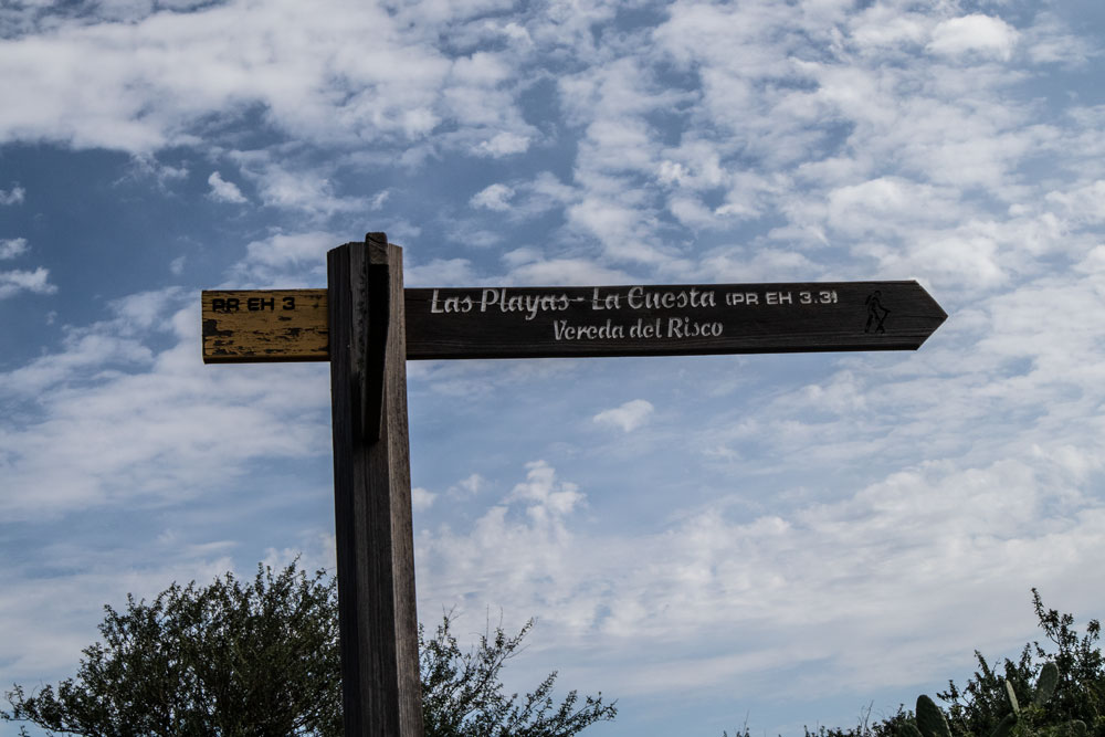 Wanderbeschilderung nach La Cuesta
