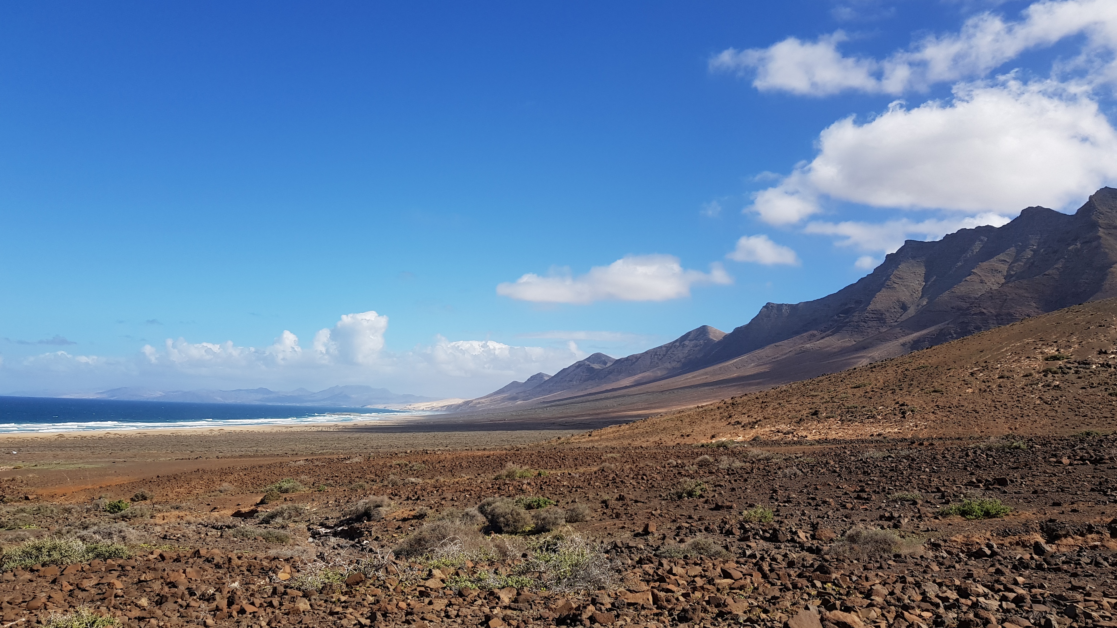 Jandia with mountains, beach and the sea