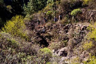 Abstieg in einen kleinen Barranco