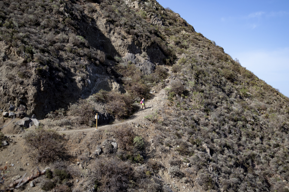 Hiking trail along the coast above a barranco