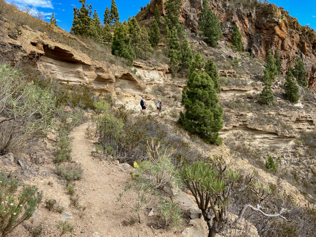 Hiking trail just before the plateau between the two gorges