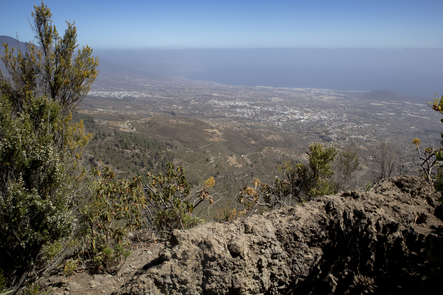 Blick auf Güímar und die Küste