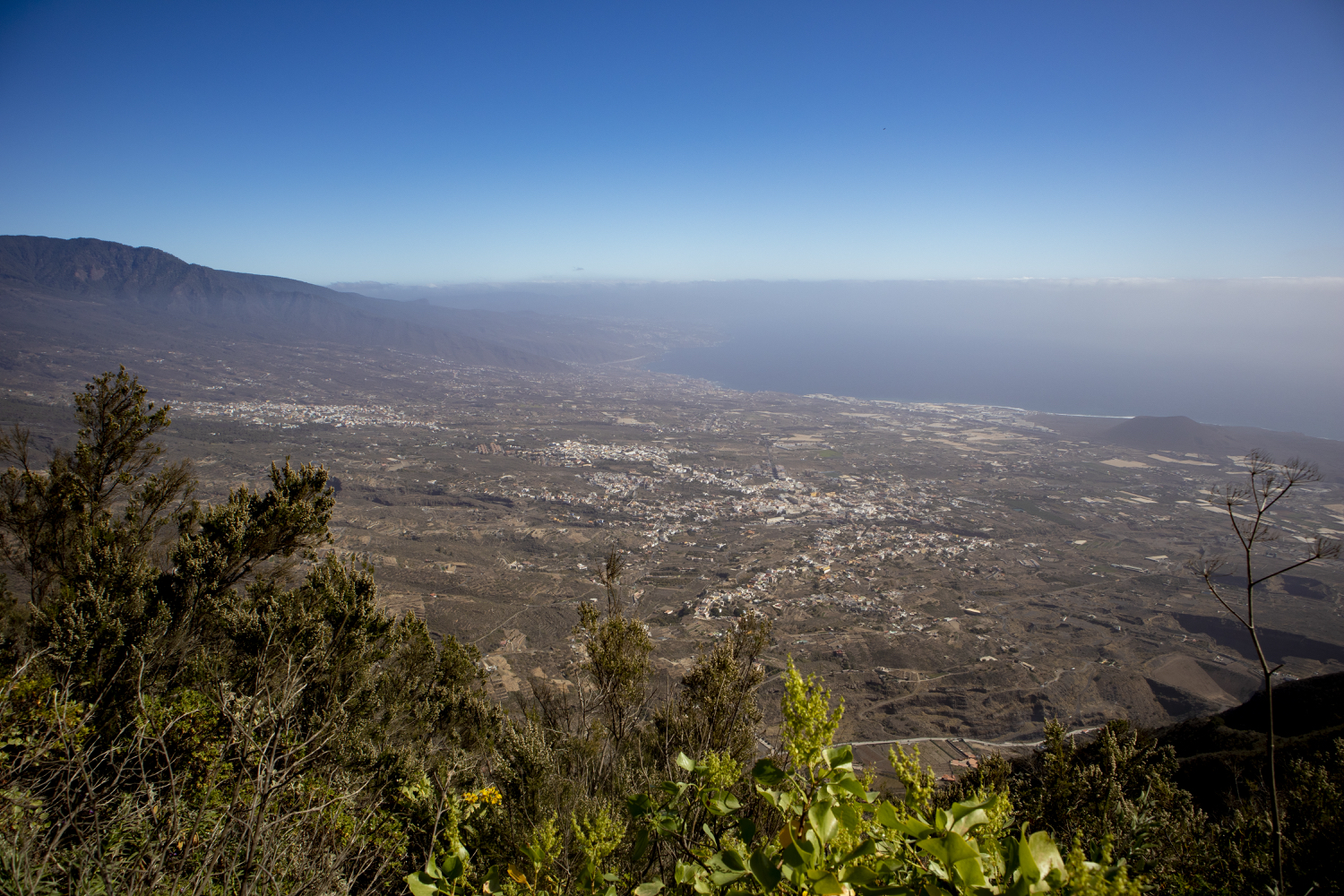 Blick auf die Küste und Güímar