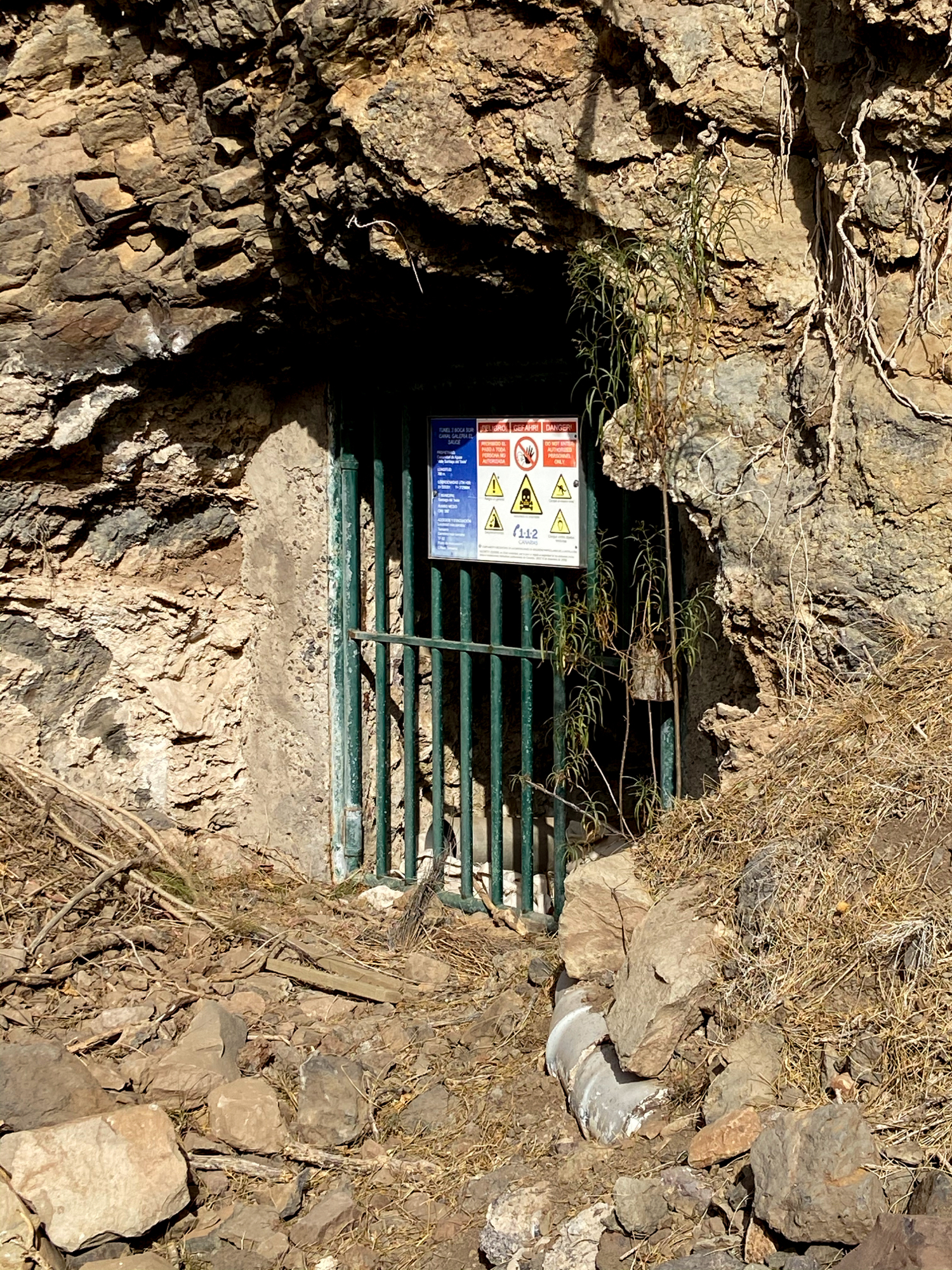 Oberer Tunnel zwischen dem Barranco Santiago und dem Barranco Seco