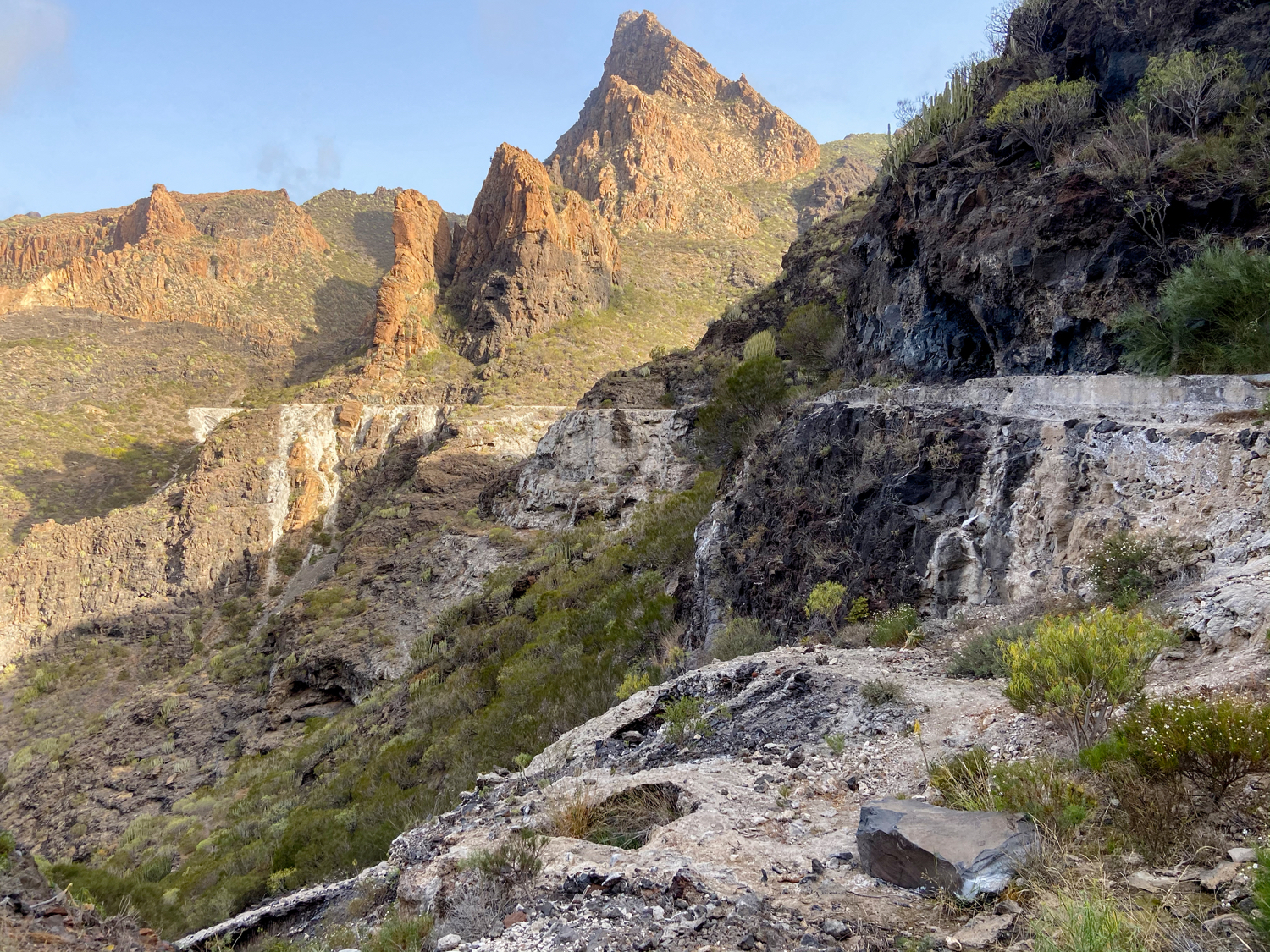 the White Channel with the Risco Blanco in the background