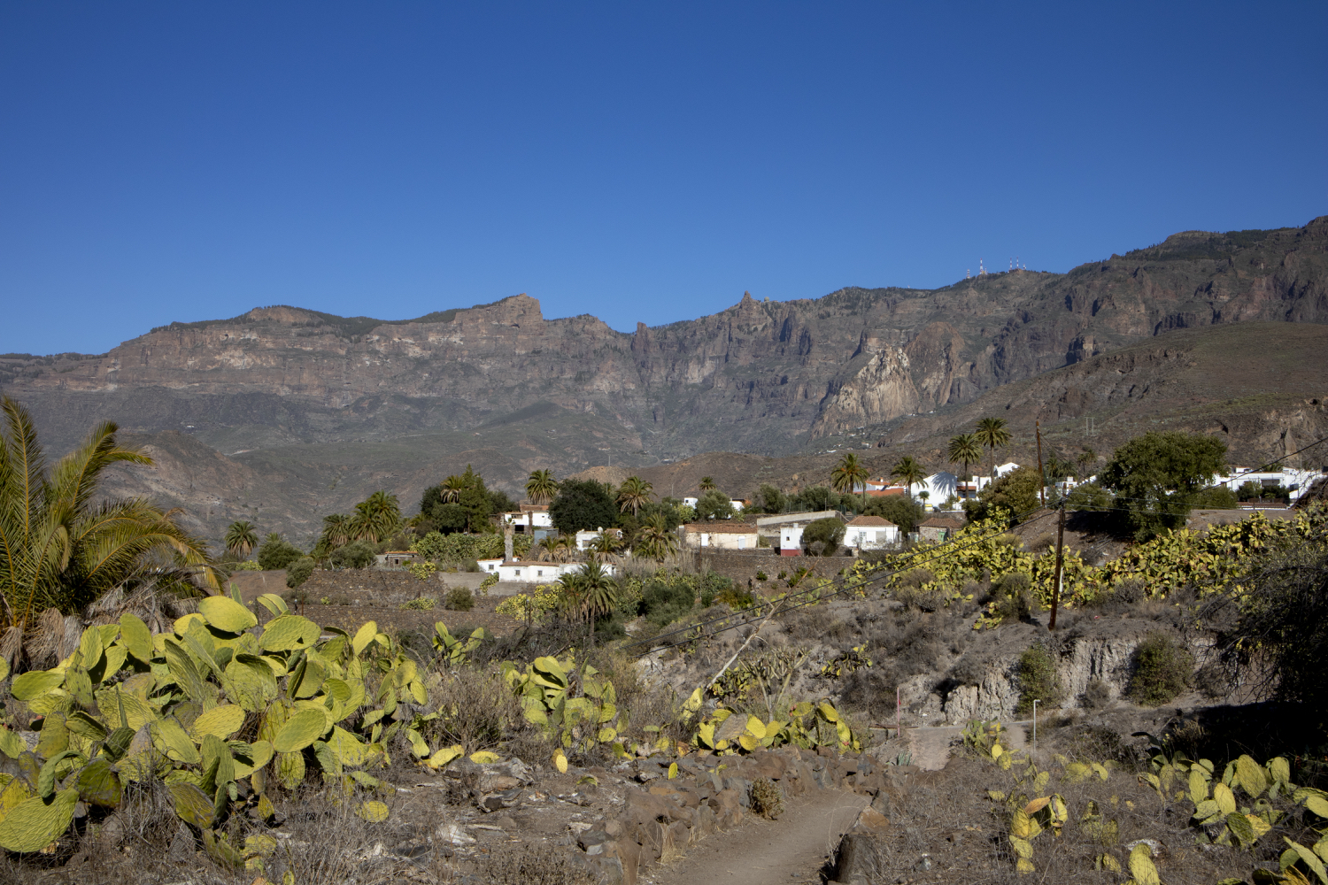 Blick auf die Ebene unterhalb von Santa Lucia