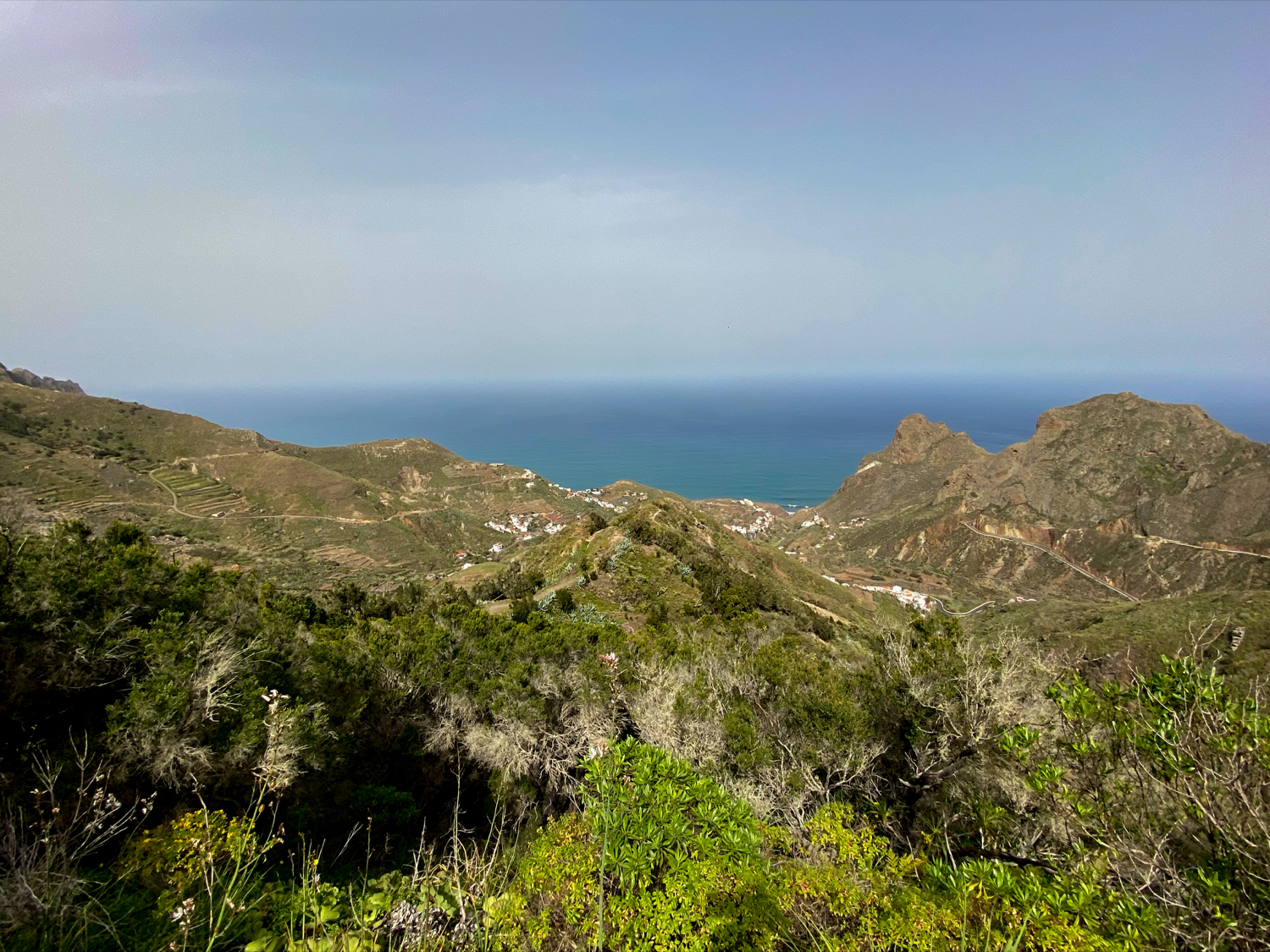 View of Taganana, the coastal villages and the mountain ranges