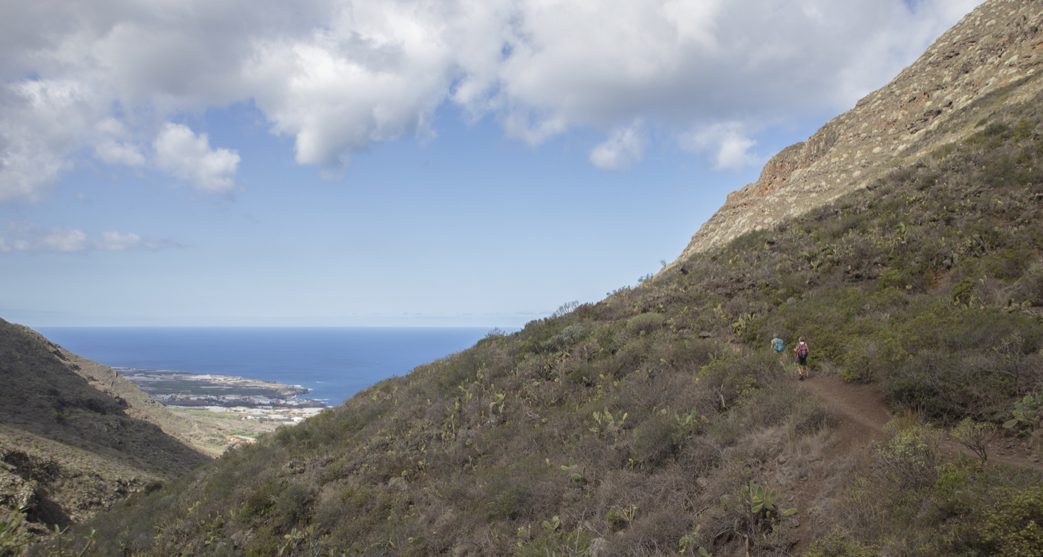 Wanderweg am Hang entlang Richtung Barranco de la Goleta