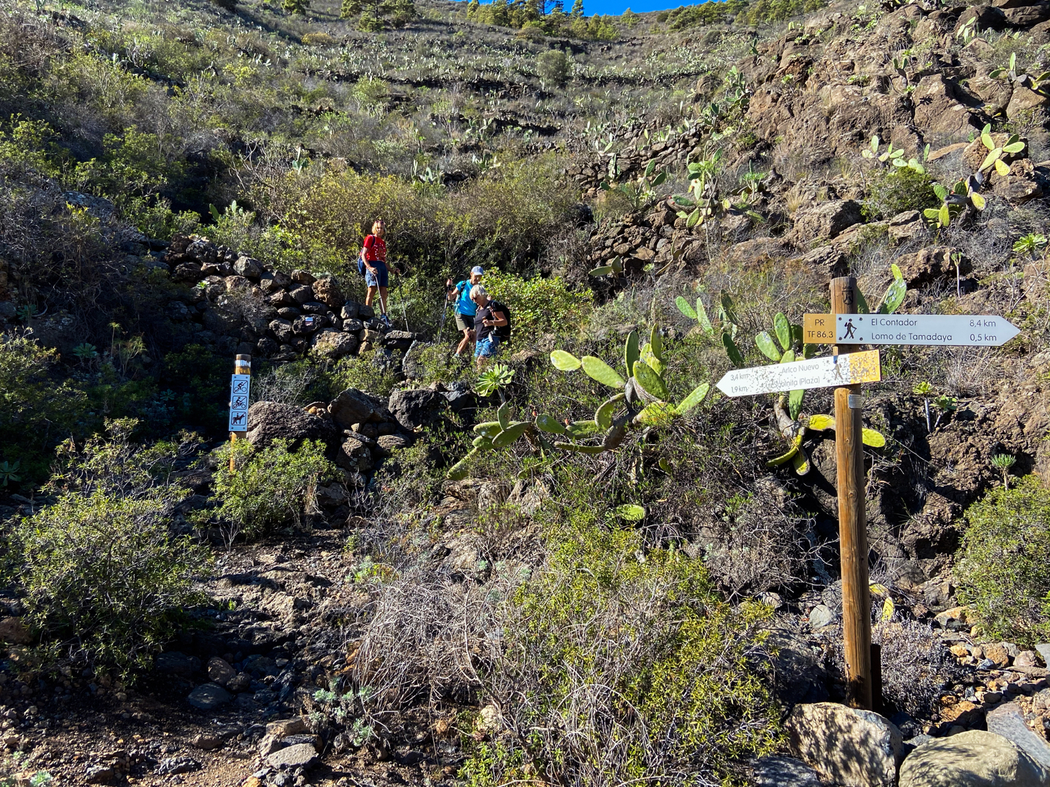Abstieg in den Barranco Tamadaya